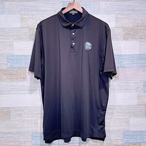 PETER MILLAR Swilcan Bridge Polo Black Old Course St Andrews Link Mens Large